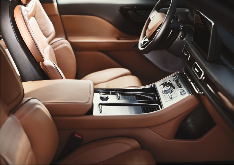 A 2023 Lincoln Aviator® Black Label model is shown in the Flight interior theme | Koons Lincoln of Bethesda in Silver Spring MD